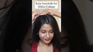 Easy officeCollege hairstyle youtubeshorts hairstyle hairstyles [upl. by Terrag]