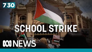 School students walk out as part of strike for Palestine  730 [upl. by Oht351]