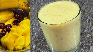 Cherry mango milkshakeMango cherryचेरी मैंगो मिल्कशेकHow to make mango cherry milkshake [upl. by Etna]