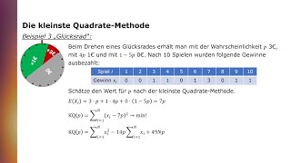 Schätzen der Populationsparameter III Die kleinste QuadrateMethode [upl. by Ecylla683]