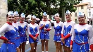 MAJORETTES DU PAYS DOLMES LAVELANET à PRADES 14 JUILLET 2013 [upl. by Alitha30]