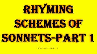 9 Italian Petrarchan Shakespeare Sonnets UGC NET MA English Entrance Rhyming Scheme Part 1 [upl. by Oilasor894]