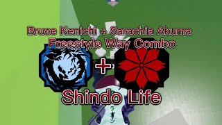 Bruce Kenichi  Sarachia Akuma Freestyle Combo  Shindo Life [upl. by Fugere]