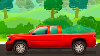 Pickup Van Garage  More Cars amp Vehicle Video for Kids [upl. by Asiaj]