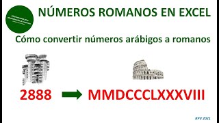 Números romanos en Excel I cómo convertir números arábigos en números romanos [upl. by Novaj]