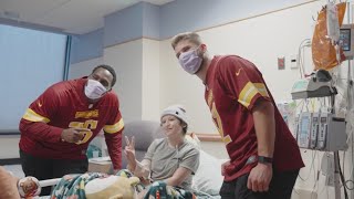 Commanders players surprise patients staff at Childrens National Hospital  Get Uplifted [upl. by Allys638]