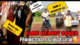 Funny Reaction 😅कैप्चर Elmo Helmet Cover🤣Mini Cooper Guy was Very Excited 😍VAGATOR GOA [upl. by Converse]