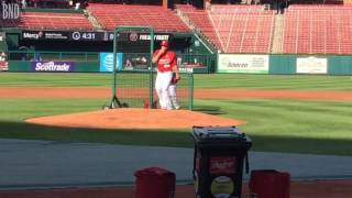 Hardthrowing reliever Trevor Rosenthal works off the mound [upl. by Etnauj]