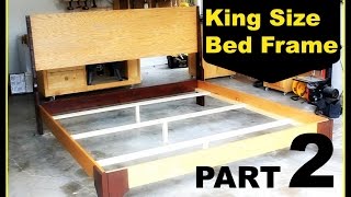 DIY King Size Bed Frame  Part 2 [upl. by Ykvir]