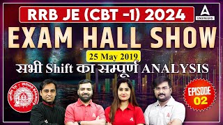 RRB JE Previous Year Question Paper  RRB JE 25 May 2019 All Shifts Complete Analysis [upl. by Macri731]