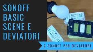 Sonoff basic scene e deviatori [upl. by Ayhdiv]