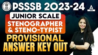 PSSSB 202324 Junior Scale Stenographer and Stenotypist Provisional Answer Key Out By Rajneesh Mam [upl. by Nyrok]