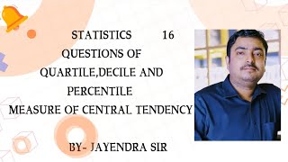 HOW TO CALCULATE QUARTILE DECILES AND PERCENTILE FOR CONTINUOUS SERIES [upl. by Lyreb561]