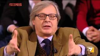 Sgarbi quotAlfano nullità Berlusconi oltre il nulla Verdini mi disgusta Padoan non sa chi èquot [upl. by Riamo357]