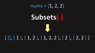 Can You Generate Subsets LeetCode 90 Subsets II [upl. by Avle759]