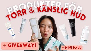 ✨ Min Hudvårdsrutin för Känslig amp Torr Hy under Acnebehandling 💧 GIVEAWAY 📦 [upl. by Einuj]