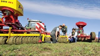 Drei Grünlandstriegel mit Walze im top agrarTest [upl. by Leugar]