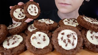 ASMR Chocolate Chip Reeses Peanut Butter Candy Brownies Dessert Mukbang  Soft Eating Sounds 먹방 [upl. by Ednutabab]