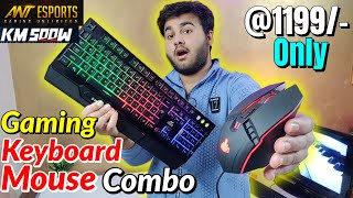 BEST Budget Gaming Keyboard and Mouse COMBO Unboxing  ANT Esports KM500W 🔥 RGB Backlit🔥 [upl. by Terraj904]