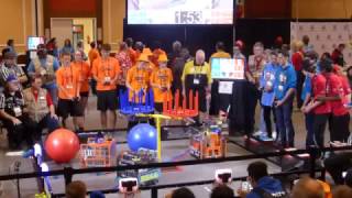 FTC Velocity Vortex Scoring 310 in Finals 1 of Worlds St Louis with Cubix [upl. by Trebor]