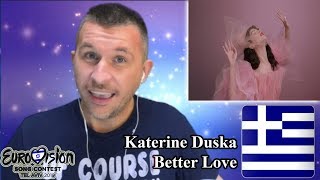 Katerine Duska  Better Love  Greece Eurovision 2019 REACTION VIDEO [upl. by Orvan382]