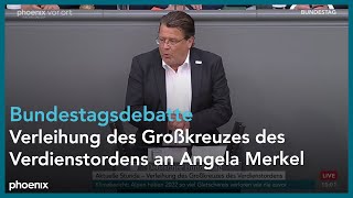 Aktuelle Stunde zur Verleihung des Großkreuzes des Verdienstordens an Angela Merkel am 200423 [upl. by Niriam133]