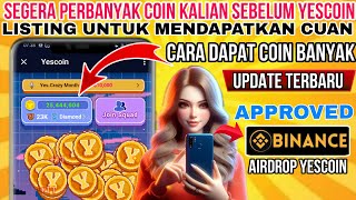 YESCOIN TUTORIAL Segera Perbanyak COIN Kalian Cara Dapat Banyak Coin Dari Yescoin Airdrop [upl. by Pennington]