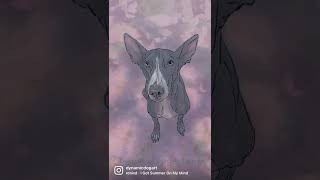 A Spanish Podenco rescue under the Cherry blossoms digital dog art [upl. by Shult]