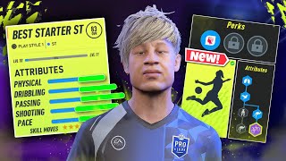 FIFA 22 PRO CLUBS  BEST STRIKER BUILDBEST STARTER META STCF BUILD TIPSTRAITS [upl. by Magdalena]