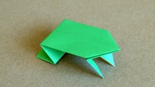 Origami Jumping Frog Instructions wwwOrigamiFuncom [upl. by Allebara]