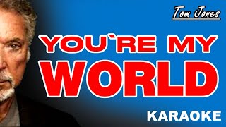 YOURE MY WORLD  Tom Jones KARAOKE [upl. by Nerrot929]