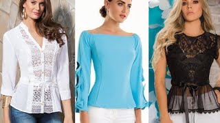 BLUSAS BONITAS DE MODA Y TENDENCIA 2021  LINDAS BLUSAS DE MODA 2021 TENDENDCIAS DE MODA EN BLUSAS [upl. by Nolubez]