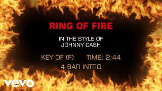 Johnny Cash  Ring Of Fire Karaoke [upl. by Wallford151]