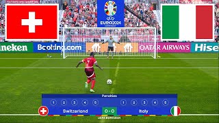 Switzerland vs Italy ● Penalty Shootout  Round of 16  UEFA Euro 2024 [upl. by Mapel]