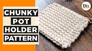 Chunky Potholder Pattern  Knitted Potholder Pattern [upl. by Adim86]