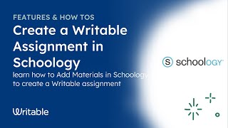 How To Create a Writable Assignment in Schoology [upl. by Gracie463]