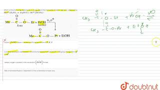 Which of the following statements is wrong about the transesterification reaction catalysed by [upl. by Ellehsat]