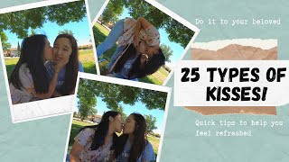 25 Types Of Romantic Kisses Lesbian Couple [upl. by Ellenad87]