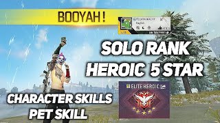 SOLO RANK PUSH TRICKS 🤩 REACHED HEROIC 5 STAR 🌟 NEW BR RANK GRANDMASTER PUSHING TRICKS 💯 TAMIL [upl. by Pulchi147]