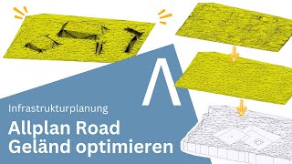 Infrastrukturplanung Allplan Road  Gelände optimieren und bearbeiten [upl. by Say]