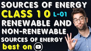 renewable and nonrenewable resources of energy  sources of energy class 10 [upl. by Eenet]