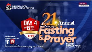 21 DAYS PRAYER AND FASTING  DAY 4  01122023  WINNERS CHAPEL INTL WINNIPEG [upl. by Kalikow]