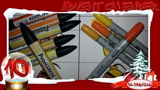 Graffiti Advent Calendar 10  Letraset Promarker VS Copic Ciao Marker [upl. by Enaamuj]