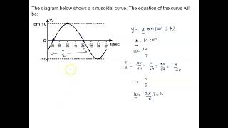 249 Illustration The diagram below shows a sinusoidal curve The equation of the curve will be [upl. by Htnnek]