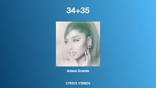 Ariana Grande  3435 lyric video [upl. by Lodhia467]