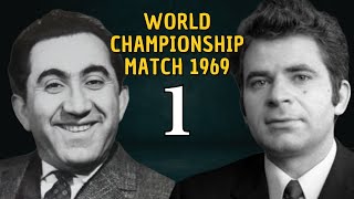 Boris Spassky vs Tigran Petrosian  World Championship Match 1969  Round 1 [upl. by Janna182]