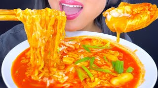 ASMR SPICY NOODLES amp SOFT BOILED EGGS with RICE CAKES Mom Hospital Update [upl. by Herc]