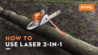 STIHL Laser 2in1  Felling direction indicator and cutting guide  Thats why [upl. by Ardnuaet468]