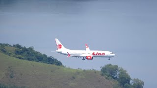 Landing Sentani Lion Air Pesawat Boeing 737 Max 8 di Bandara Sentani Kota Jayapura Papua [upl. by Gilges]