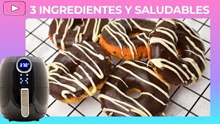 🍩 DONUTS de AVENA EN AIRFRYER con 3 INGREDIENTES Sandra ChefPastelera [upl. by Ial]